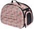 Складная сумка-переноска Ibiyaya для собак и кошек до 6 кг бледно-розовая в цветочек 46*32*30 см