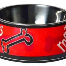 Миска 2в1 BUBBLE BOWLZ, «Красные косточки», BUBBLE BOWLZ SMALL