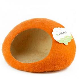 Домик «Уютное гнездышко» (шерсть, форма круг, оранжевый) L: 40x40x20см