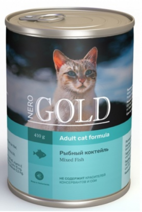 Nero Gold Консервы для кошек кусочки в желе «Рыбный коктейль»