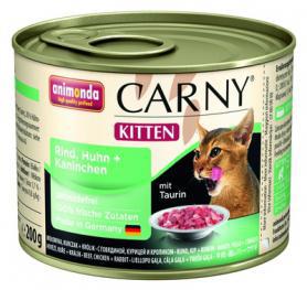 Консервы для котят Animonda Carny Kitten с говядиной, курицей и кроликом