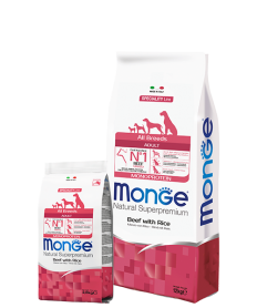 Сухой корм Monge Dog MONOPROTEIN All Breeds Beef and Rice для собак всех пород говядина с рисом
