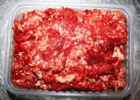 Говяжье мясо рубленое для собак 1 кг