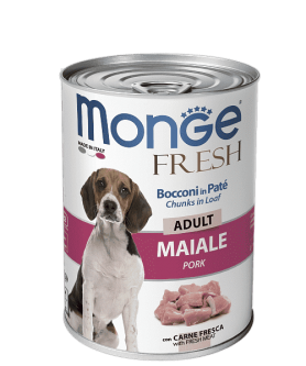 Консервы для собак Monge Dog Fresh Chunks in Loaf мясной рулет из свинины