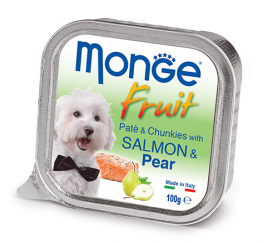 Monge Консервы для собак PATE & CHUNKIES with Salmon & Pear со вкусом лосося и груши
