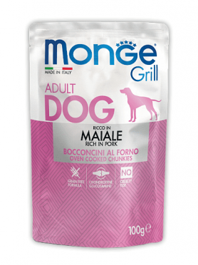 Паучи для собак MONGE GRILL POUCH MAIALE со вкусом свинины