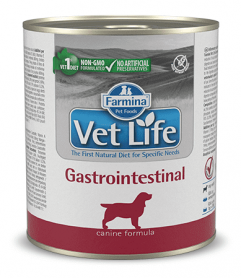 Консервы Vet Life Wet Dog Gastrointestinal, диета для собак при заболеваниях желудочно - кишечного тракта
