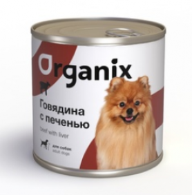Organix (Органикс) консервы для собак, с говядиной и печенью; 750 гр.