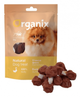 Organix лакомства для собак малых пород «Утиные гантельки» (100% мясо)