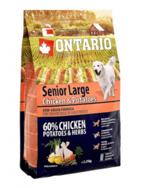 Ontario (Онтарио) корм для пожилых собак крупных пород с курицей и картофелем