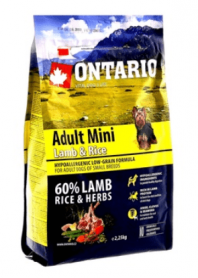 Ontario (Онтарио) корм для собак мелких пород с ягненком и рисом