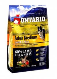 Ontario (Онтарио) корм для собак средних пород с ягнёнком и рисом