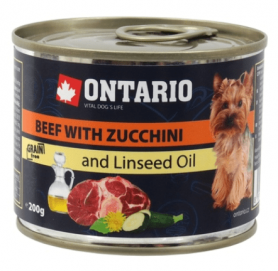 Ontario (Онтарио) консервы для собак c говядиной и цукини