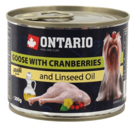 Ontario (Онтарио) консервы для собак c гусём и клюквой