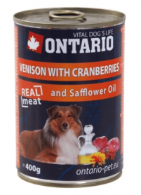 Ontario (Онтарио) консервы для собак c олениной и клюквой