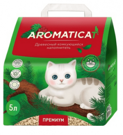 AromatiCat древесный комкующийся наполнитель для кошек, Premium