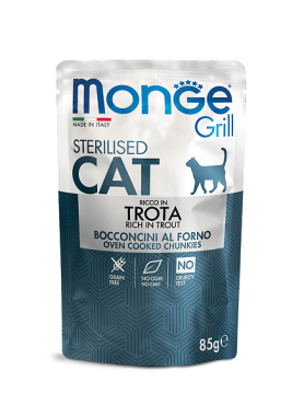 Monge Cat Grill Паучи для стерилизованных кошек с итальянской форелью