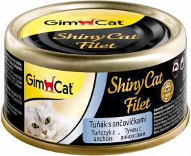 GimCat ShinyCat Filet Консервы для кошек из тунца с анчоусами