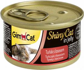 GimCat ShinyCat in Jelly Консервы для кошек из тунца с лососем