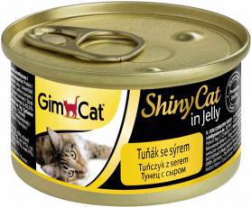 GimCat ShinyCat in Jelly Консервы для кошек из тунца с сыром