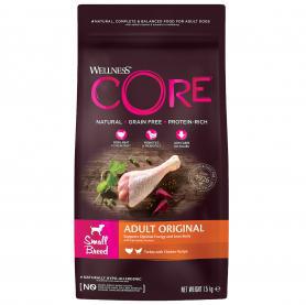 Wellness CORE (Велнесс Кор) Беззерновой корм для взрослых собак мелких пород из индейки с курицей