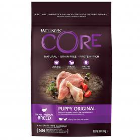 Wellness CORE (Велнесс Кор) Беззерновой корм для щенков мелких и средних пород из индейки с курицей