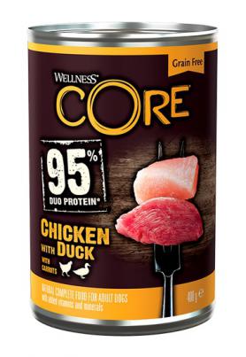 Wellness CORE (Вэлнесc Кор) Консервы для взрослых собак из курицы с уткой и морковью