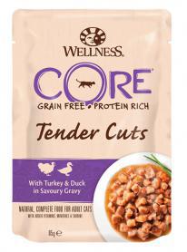 Wellness CORE (Вэлнесc Кор) Паучи для кошек из индейки с уткой в виде нарезки в соусе
