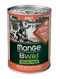 Monge Dog Bwild Grain Free Беззерновые консервы для собак из индейки с тыквой и кабачками