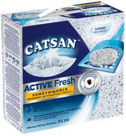 Catsan комкующийся наполнитель для кошачьего туалета, 5л, Active Fresh