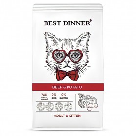 Best Dinner (Бэст Диннер) Adult & Kitten Корм для котят с говядиной и картофелем