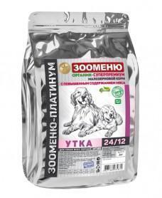 Зооменю Платинум Универсал Корм для собак с уткой, 24/12