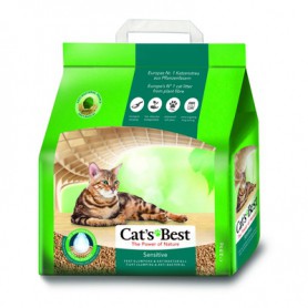 Cat's Best Sensitive комкующийся древесный наполнитель для кошек и котят, 8л