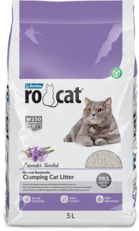 Ro Cat комкующийся наполнитель для кошачьего туалета с ароматом лаванды