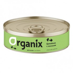 Organix (Органикс) консервы для котят с цыплёнком и лососем