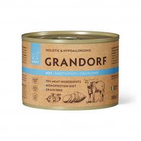 Grandorf (Грандорф) консервы для собак из говядины с бататом и цветной капустой