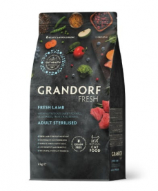 Grandorf Fresh корм стерилизованных или пожилых кошек с ягнёнком