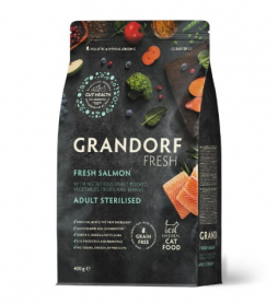 Grandorf Fresh корм стерилизованных или пожилых кошек с лососем