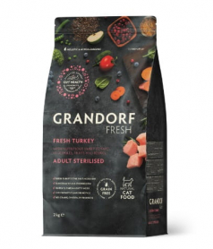 Grandorf Fresh корм стерилизованных или пожилых кошек с индейкой