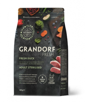Grandorf Fresh корм стерилизованных или пожилых кошек с уткой