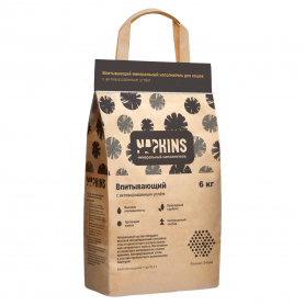 Napkins Впитывающий наполнитель для кошачьего туалета с активированным углем, 100% натуральный, без пыли