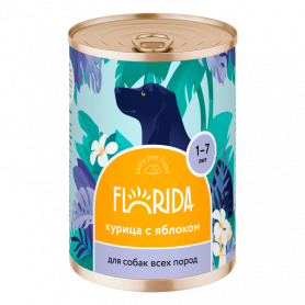 FLORIDA консервы для собак, курица с яблоком