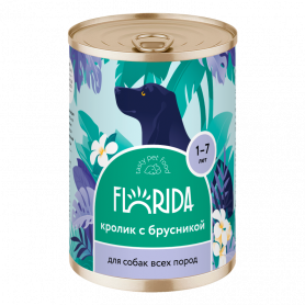 FLORIDA консервы для собак, кролик с брусникой