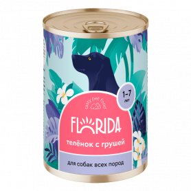 FLORIDA консервы для собак, телятина с грушей