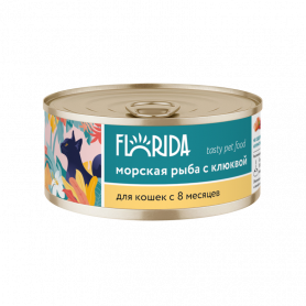 FLORIDA консервы для кошек, морская рыба с клюквой
