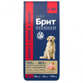 Brit Сухой корм премиум класса с курицей для собак крупных и гигантских пород