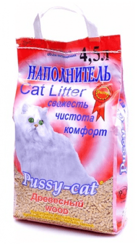 Pussy-Cat Древесный наполнитель для кошачьего туалета