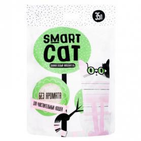 SMART CAT Силикагелевый наполнитель для чувствительных кошек, без аромата