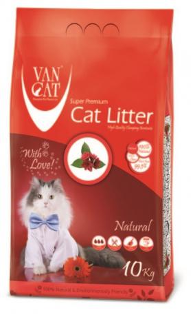 VAN CAT Комкующийся наполнитель «100% натуральный», без пыли, пакет