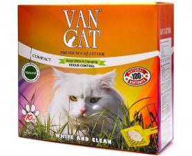 VAN CAT Комкующийся наполнитель «100% натуральный», без пыли, коробка
